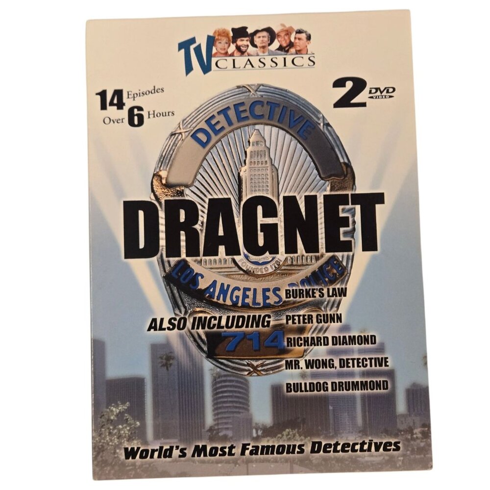 Tv Classics Dragnet The Worlds Most Famous Detectives 2 DVD Set 14 Episodes